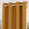 Image de Voile Oeillets Jacquard 135x250 Cm Velvet Ocre, Par Soleil D'ocre