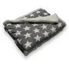 Image de Plaid Polaire ImprimÃ© Et Sherpa Star Gris