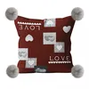 Image de Coussin En Polaire Microfibre 45x45 Cm Love Rouge, Par Soleil D'ocre
