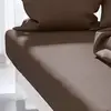 Image de Soleil D'ocre Drap Housse Uni 90x190 Cm Zzz Chocolat