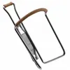 Image de Porte bidon zefal vintage acier chrome avec gainage cuir marron diam 4mm 80g