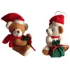 Image de 2 DÃ©coration De Sapin Petites Peluches Ours 10 Cm