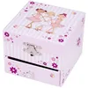 Image de Trousselier Coffret Musique Cube Ballerine Raye Rose Figurine