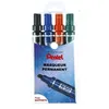 Image de Pentel N50 Pochette De 4 Marqueurs Permanents Pointe Conique Assortis Noir/Bleu/Rouge/Vert