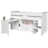 Image de Parisot Lit Combiné Marcelle - Avec Bureau Et Rangements - 90 X 200 Cm - Blanc