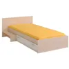 Image de Lit enfant 90 x 190 cm avec 1 tiroir - Coloris : Naturel et blanc - IPLIA