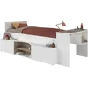 Image de Lit combinÃ© enfant avec rangements et bureau CLoe - 90 x 200 cm - DÃ©cor blanc et chene - PARISOT
