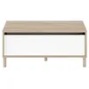 Image de Table basse relevable MORPHOS - L 100 x P 50 x H 43,6 cm - Rectangulaire - DÃ©cor blanc / ChÃªne - PARISOT