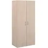 Image de Parisot Armoire - EASY LIFE - Décor Chêne clair - 2 portes battantes - L80,2 x H180 x P49,7cm - PARISOT