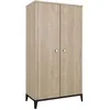 Image de Galipette Armoire 2 Portes Marcel Chêne Blond Noir - Galipette