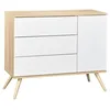 Image de Commode 1 Porte Et 3 Tiroirs Blancs Seventies