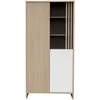 Image de Armoire 2 Portes Et 1 Niche Avec Claustra En Bois Décor Chêne Suave