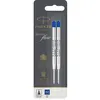 Image de PARKER recharge bille Quinkflow, pointe moyenne, bleue, blister X 2
