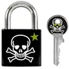 Image de Cadenas MASTER LOCK 30mm Acier ImprimÃ© Tete de Mort