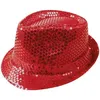 Image de Chapeau adulte Borsalino rouge avec sequins (x1) REF/20194