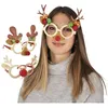 Image de 1 Paire de lunettes de Noël avec design Renne et décorations festives REF/20211 Modèle Aléatoire