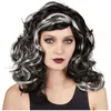 Image de Perruque adulte Halloween de sorcière avec cheveux gris et noirs (x1) REF/22174 - ptit clown
