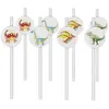 Image de Lot de 8 pailles anniversaire Dinosaures - PTIT CLOWN - re22500 - Vert