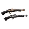 Image de Pistolet de pirate 42cm plastique or ou argent