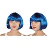 Image de Perruque carrée bleue style Cabaret (x1) REF/60591 ptit clown