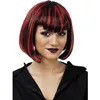Image de Perruque d'Halloween adulte en Vampiresse noir et rouge (x1) REF/68999