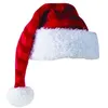 Image de Bonnet de Noël adulte rouge et blanc avec rayures (x1) REF/84810 - ptit clown
