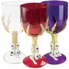 Image de Verre à pied avec décoration Halloween thème crâne, tête de mort ou pirate (x1) REF/99004 couleur aléatoire