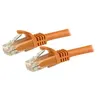 Image de StarTech.com Cordon de raccordement UTP CAT6 (1,5m) sans crochet - Orange - Cordon de raccordement - RJ-45 (M) pour RJ-45 (M) - 1.5 m - UTP - CAT 6 - sans crochet - orange