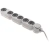 Image de home Bloc HOME 6 Prises 16A avec Interrupteur Silver et Fiche Extraplate Câble 1,5m