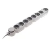 Image de Bloc HOME 8 Prises 16A avec Interrupteur Silver et Parafoudre CÃ¢ble 1,5m