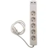 Image de Zenitech Bloc de 5 Prises ZENITECH 16A avec 2 USB