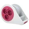 Image de Mini enrouleur design 3 prises 7m rose - Zenitech