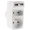 Image de Zenitech - Biplite 6A + 16A avec 2 chargeurs USB -Blanc