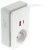 Image de Zenitech Bloc multiprise Gekko XS clipsable 2 USB A+C 20W 1.5m blanc - Zenitech