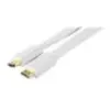 Image de Cable hdmi plat blanc 1m