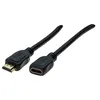 Image de exertis Connect - High speed - câble d'extension HDMI avec Ethernet - HDMI mâle pour HDMI femelle - 5 m - noir