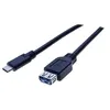 Image de exertis Connect - Câble USB - USB-C (M) pour USB type A (F) - USB 3.2 Gen 1 - 50 cm - noir