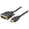 Image de DACOMEX - Câble adaptateur - liaison double - HDMI mâle pour DVI-D mâle - 2 m - vis moletées