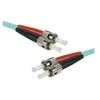 Image de exertis Connect - Cordon de raccordement - ST/UPC multimode (M) pour ST/UPC multimode (M) - 10 m - 2 mm - fibre optique - duplex - 50 / 125 microns - OM3 - sans halogène - turquoise