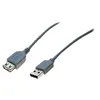 Image de exertis Connect - Rallonge de câble USB - USB (M) pour USB (F) - USB 2.0 - 3 m - gris