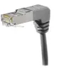 Image de exertis Connect - Cordon de raccordement - RJ-45 (M) angle vers le bas pour RJ-45 (M) angle vers le bas - 30 cm - SFTP, PiMF - CAT 6a - moulé - gris