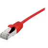 Image de Dexlan - Cordon de raccordement - RJ-45 (M) pour RJ-45 (M) - 50 cm - 4.8 mm - SFTP - CAT 6a - sans halogène, sans crochet - rouge