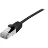 Image de Dexlan - Cordon de raccordement - RJ-45 (M) pour RJ-45 (M) - 50 cm - 4.8 mm - SFTP - CAT 6a - sans halogène, sans crochet - noir