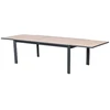 Image de Table De Jardin Rectangulaire Extensible Rallonge Coulissante Alu Evasion Effet Bois Honey Graphite- 10/12 Places - HespÃ©ride