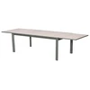 Image de Table De Jardin Rectangulaire Extensible Rallonge Coulissante Alu Evasion Effet Bois Lin Laurier - 10/12 Places - HespÃ©ride