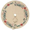 Image de DÃ©co de NoÃ«l Tapis pour pied de Sapin motif Poinsettia D 90 cm