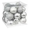 Image de Déco de Sapin de Noël Kit 35 pièces, Boule, Flocon et Cimier - Argenté
