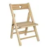 Image de Chaise enfant pliante, beige en bois