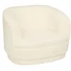 Image de Fauteuil en tissu Ã  bouclettes pour enfant - Blanc cassÃ© - L 41,5 x P 36 x H 45 cm