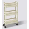 Image de Desserte Ã  3 niveaux en bois - Beige - H 75 x L 40 x P 15 cm